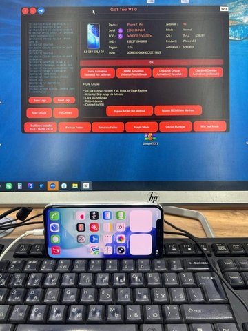 iPhone 11 Pro activated after MDM bypass with GST Tool