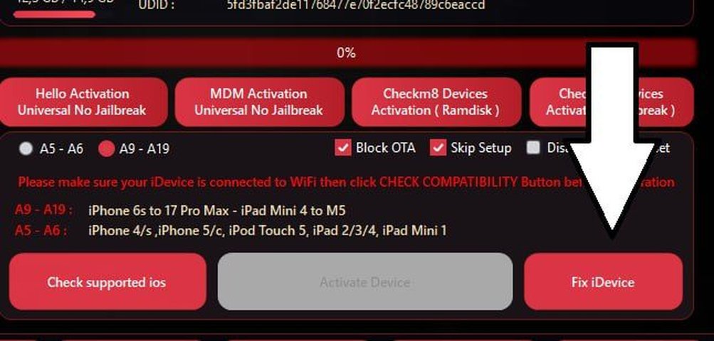 GST Tool Fix iDevice button for Apple ID issues after bypass