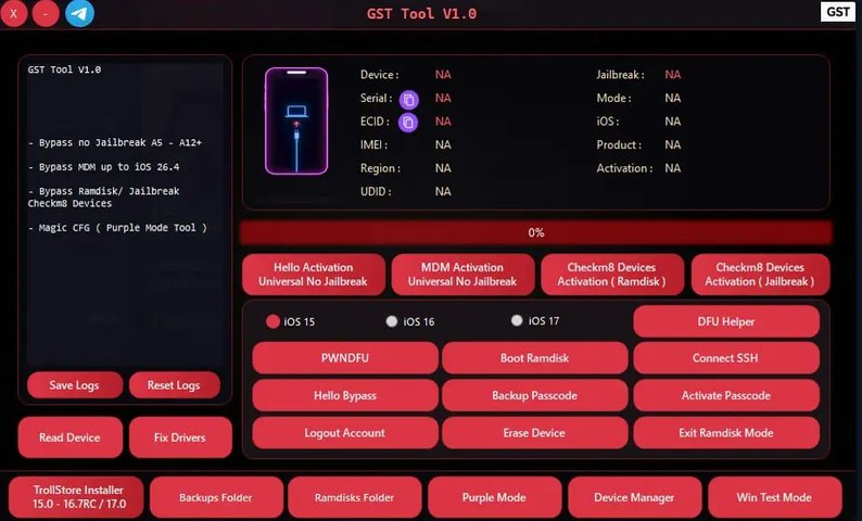 GST Tool V1.0 desktop interface